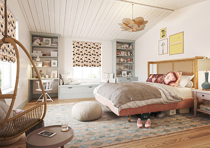 Bear Necessities, Rosewood - Roman Blind - Image 6